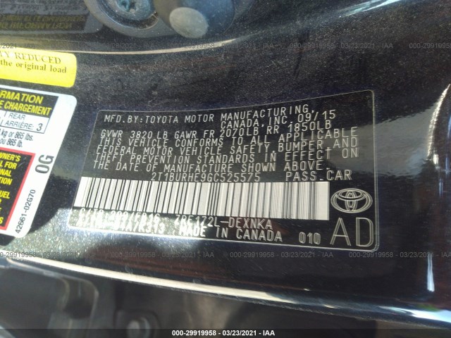 Photo 8 VIN: 2T1BURHE9GC525575 - TOYOTA COROLLA 