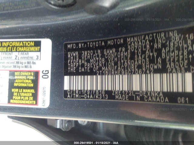 Photo 8 VIN: 2T1BURHE9GC706742 - TOYOTA COROLLA 