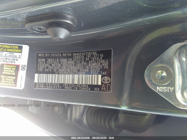 Photo 8 VIN: 2T1BURHE9GC721628 - TOYOTA COROLLA 