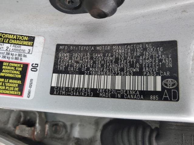 Photo 11 VIN: 2T1BURHE9GC739563 - TOYOTA COROLLA 