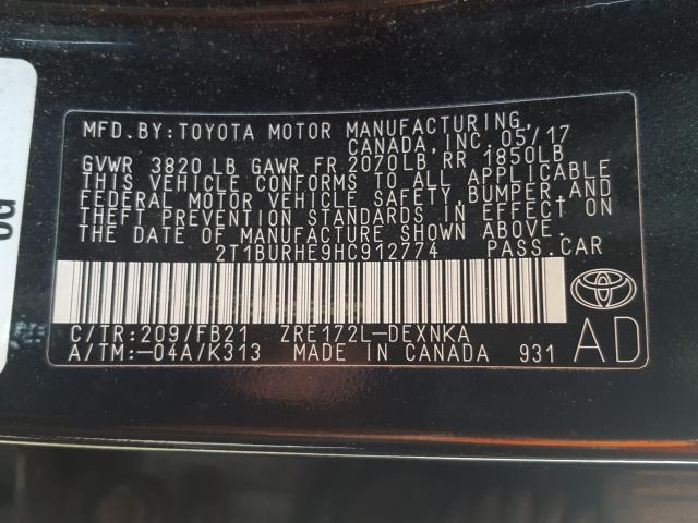 Photo 9 VIN: 2T1BURHE9HC912774 - TOYOTA COROLLA L 