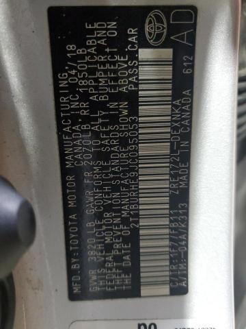 Photo 11 VIN: 2T1BURHE9JC095053 - TOYOTA COROLLA L 