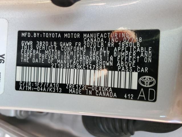 Photo 11 VIN: 2T1BURHE9KC147881 - TOYOTA COROLLA L 