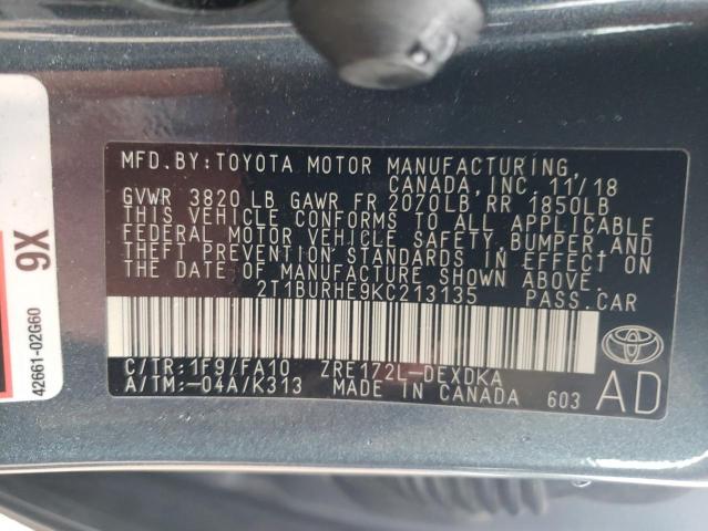 Photo 11 VIN: 2T1BURHE9KC213135 - TOYOTA COROLLA 