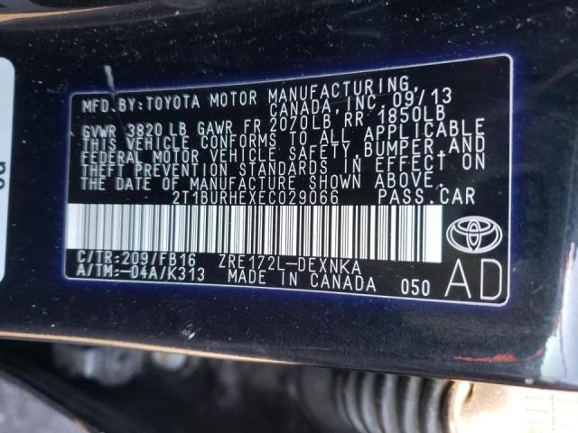 Photo 9 VIN: 2T1BURHEXEC029066 - TOYOTA COROLLA L 