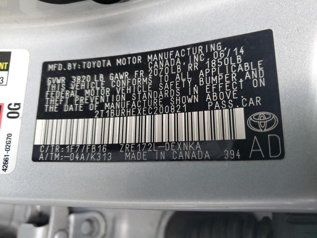 Photo 11 VIN: 2T1BURHEXEC200821 - TOYOTA COROLLA 