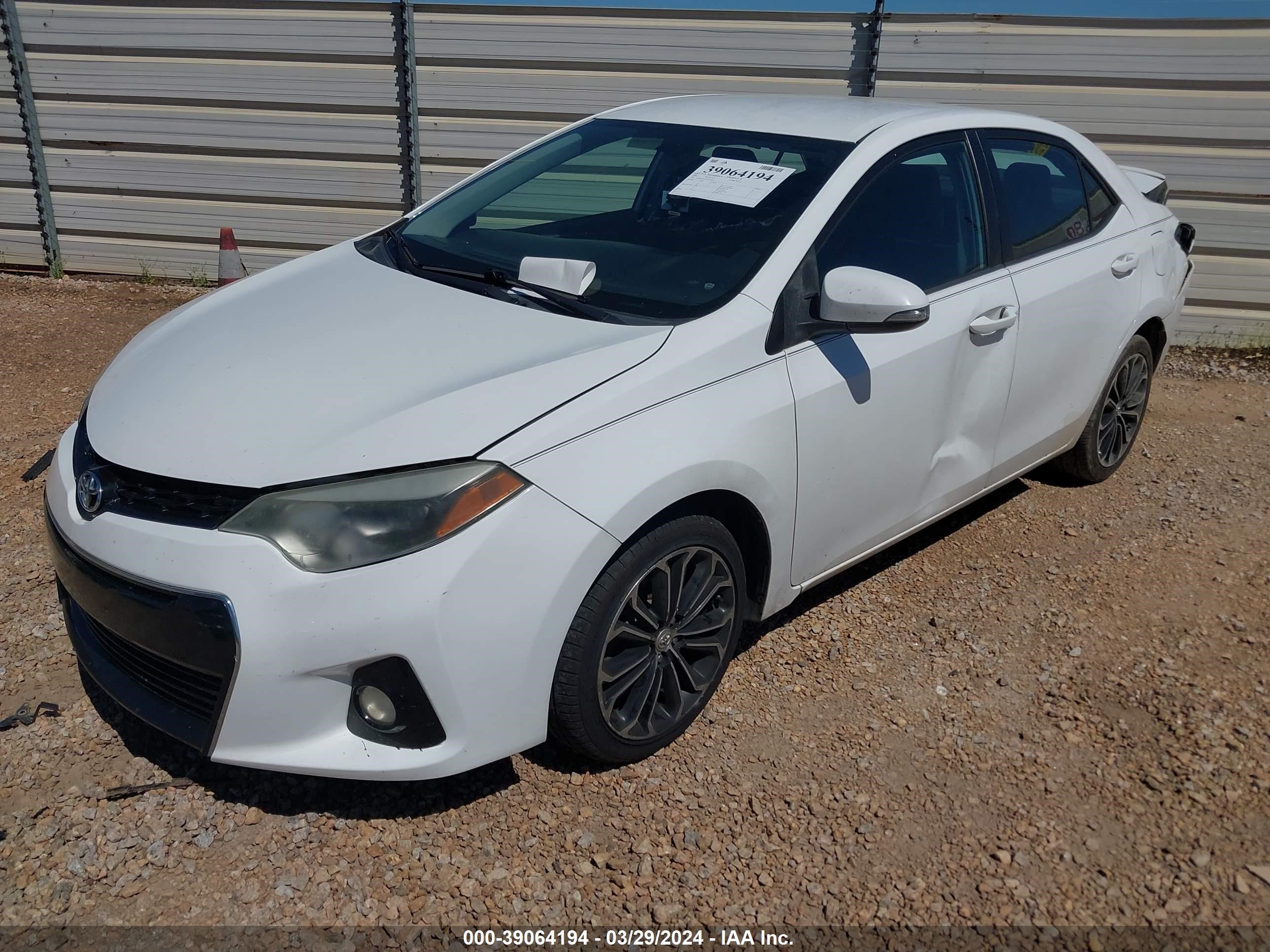 Photo 1 VIN: 2T1BURHEXFC337078 - TOYOTA COROLLA 