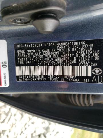 Photo 9 VIN: 2T1BURHEXFC354382 - TOYOTA COROLLA L 