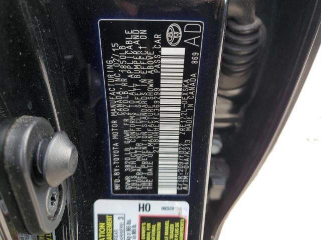 Photo 11 VIN: 2T1BURHEXFC369299 - TOYOTA COROLLA L 