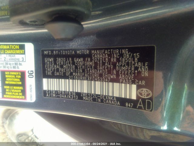 Photo 8 VIN: 2T1BURHEXFC453347 - TOYOTA COROLLA 