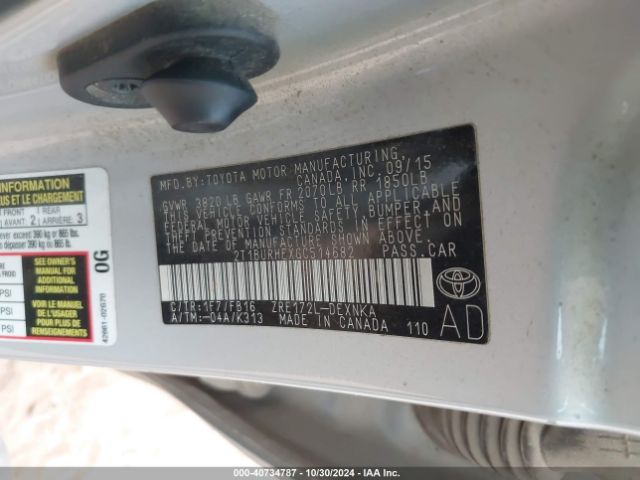 Photo 8 VIN: 2T1BURHEXGC514682 - TOYOTA COROLLA 