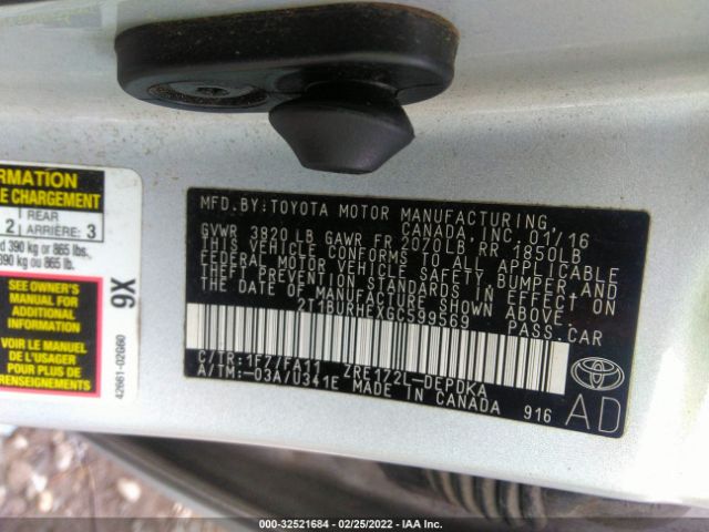 Photo 8 VIN: 2T1BURHEXGC599569 - TOYOTA COROLLA 