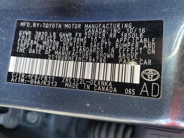 Photo 11 VIN: 2T1BURHEXHC784786 - TOYOTA COROLLA 