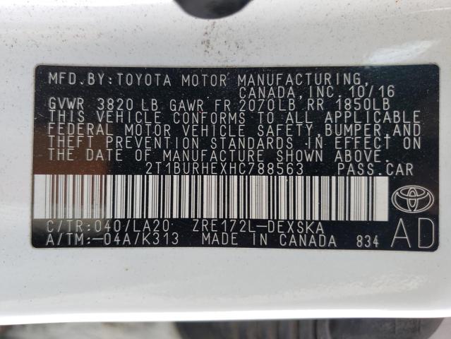 Photo 11 VIN: 2T1BURHEXHC788563 - TOYOTA COROLLA 