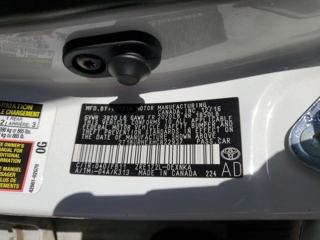 Photo 11 VIN: 2T1BURHEXHC822937 - TOYOTA COROLLA L 