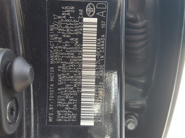 Photo 9 VIN: 2T1BURHEXHC882622 - TOYOTA COROLLA L 