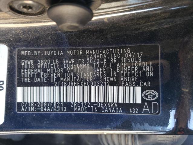 Photo 11 VIN: 2T1BURHEXHC903212 - TOYOTA COROLLA L 