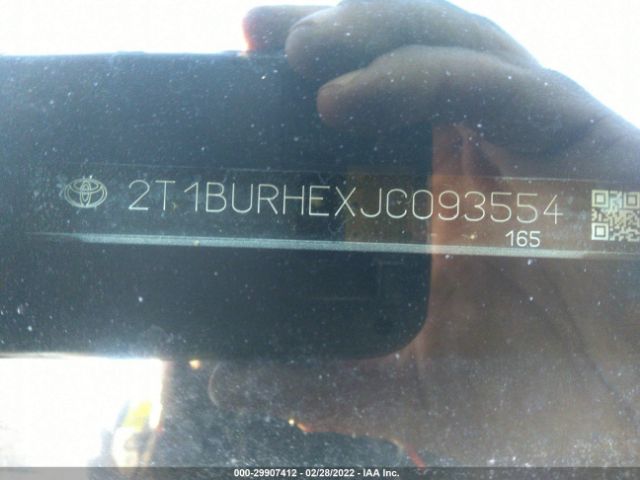 Photo 8 VIN: 2T1BURHEXJC093554 - TOYOTA COROLLA 