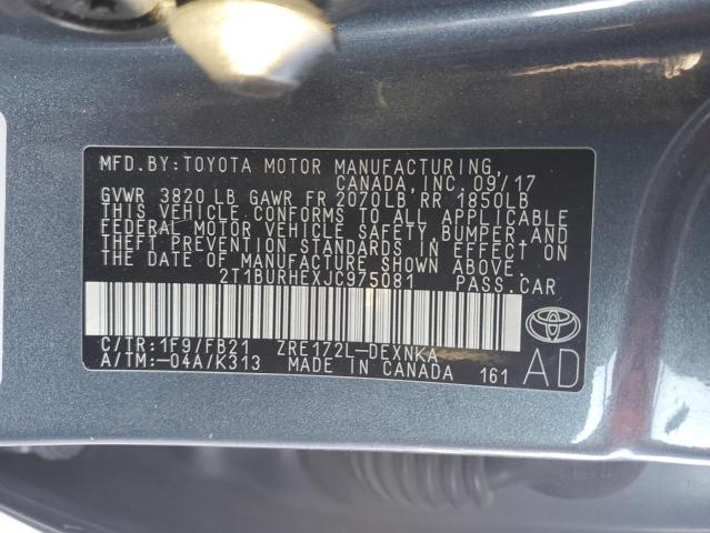 Photo 11 VIN: 2T1BURHEXJC975081 - TOYOTA COROLLA 