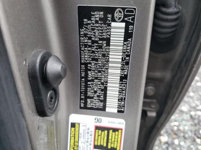 Photo 11 VIN: 2T1BURHEXKC142589 - TOYOTA COROLLA L 