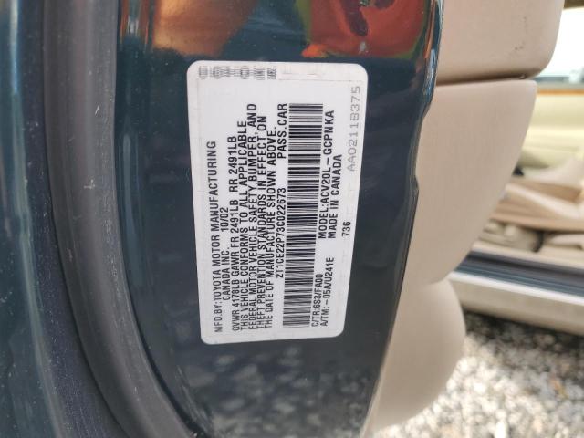 Photo 11 VIN: 2T1CE22P73C022673 - TOYOTA CAMRY SOLA 