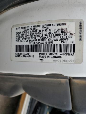 Photo 11 VIN: 2T1CF22P0XC154659 - TOYOTA CAMRY SOLA 