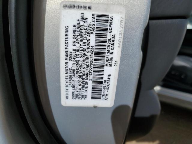 Photo 11 VIN: 2T1CF22P0XC204234 - TOYOTA CAMRY SOLA 