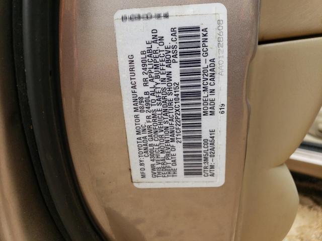 Photo 11 VIN: 2T1CF22P2XC104152 - TOYOTA CAMRY SOLA 