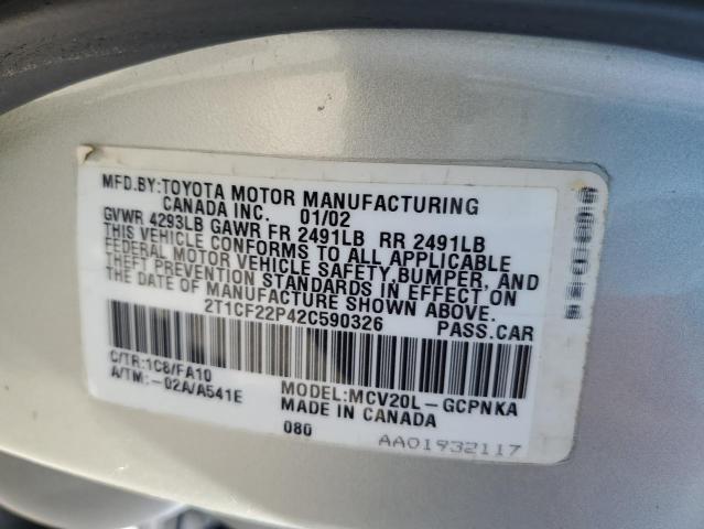 Photo 11 VIN: 2T1CF22P42C590326 - TOYOTA CAMRY SOLA 