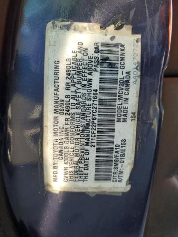 Photo 12 VIN: 2T1CF22P6YC271664 - TOYOTA CAMRY SOLA 