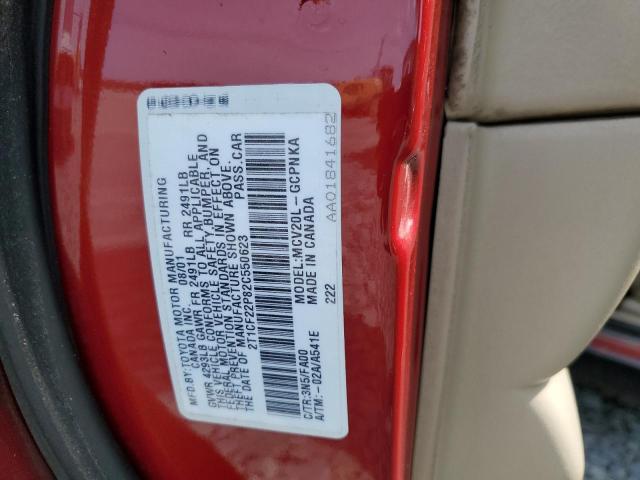 Photo 11 VIN: 2T1CF22P82C550623 - TOYOTA CAMRY SOLA 