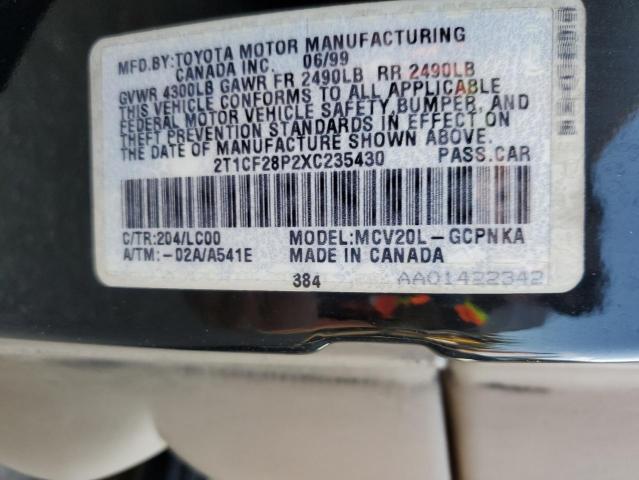 Photo 11 VIN: 2T1CF28P2XC235430 - TOYOTA CAMRY SOLA 