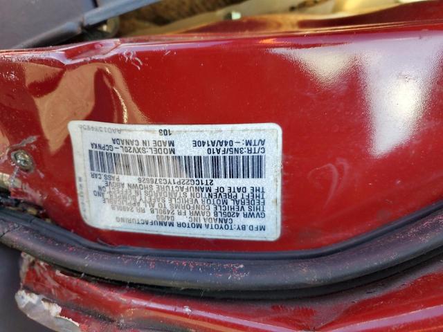 Photo 11 VIN: 2T1CG22P1YC376626 - TOYOTA CAMRY SOLA 