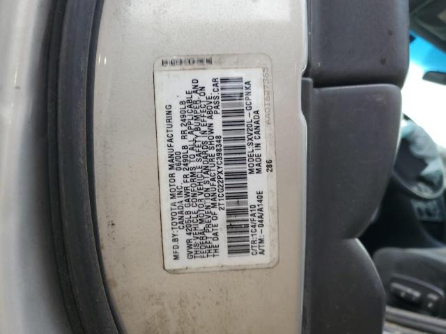 Photo 12 VIN: 2T1CG22PXYC398348 - TOYOTA CAMRY SOLA 