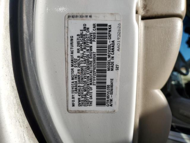 Photo 11 VIN: 2T1FF22P62C590597 - TOYOTA CAMRY SOLA 