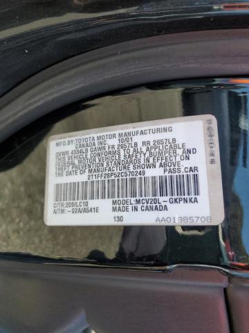 Photo 12 VIN: 2T1FF28P52C570249 - TOYOTA CAMRY SOLA 