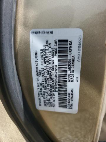 Photo 12 VIN: 2T1FF28P52C571238 - TOYOTA CAMRY SOLA 