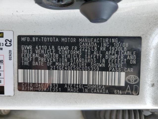 Photo 11 VIN: 2T1GE40E59C005359 - TOYOTA COROLLA MA 