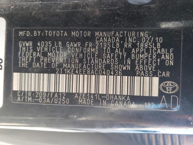 Photo 11 VIN: 2T1KE4EE8AC040436 - TOYOTA COROLLA 