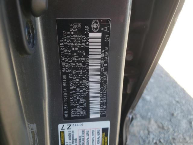 Photo 12 VIN: 2T1KR30E77C674626 - TOYOTA COROLLA MA 