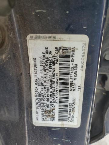 Photo 12 VIN: 2T1KR32E13C052871 - TOYOTA COROLLA 