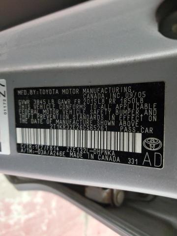 Photo 11 VIN: 2T1KR32E26C565261 - TOYOTA COROLLA MA 