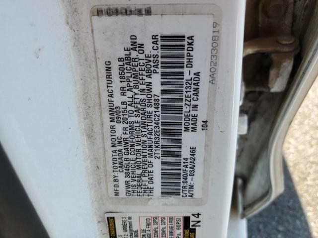 Photo 11 VIN: 2T1KR32E34C214887 - TOYOTA COROLLA MA 