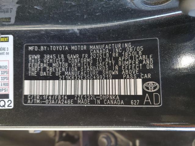 Photo 11 VIN: 2T1KR32E35C499219 - TOYOTA COROLLA 