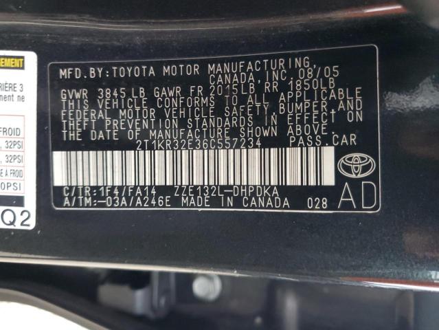 Photo 11 VIN: 2T1KR32E36C557234 - TOYOTA COROLLA MA 