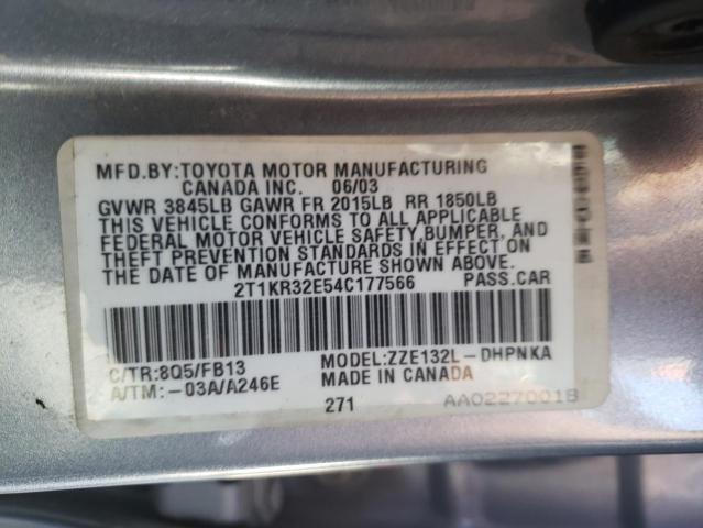 Photo 11 VIN: 2T1KR32E54C177566 - TOYOTA COROLLA MA 