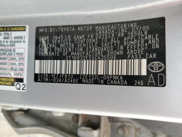 Photo 11 VIN: 2T1KR32E55C435506 - TOYOTA COROLLA 