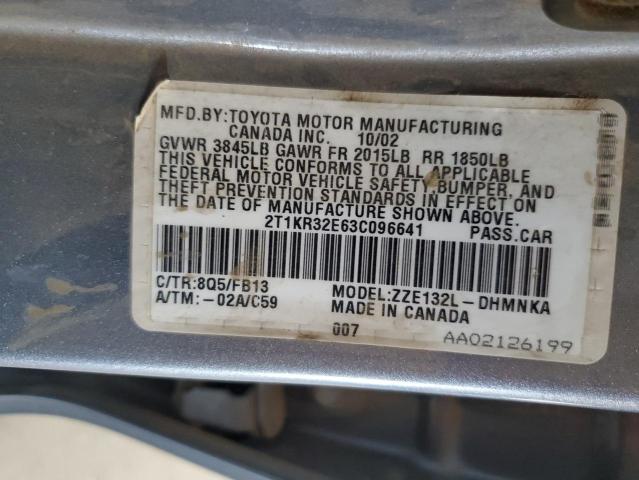 Photo 11 VIN: 2T1KR32E63C096641 - TOYOTA COROLLA 