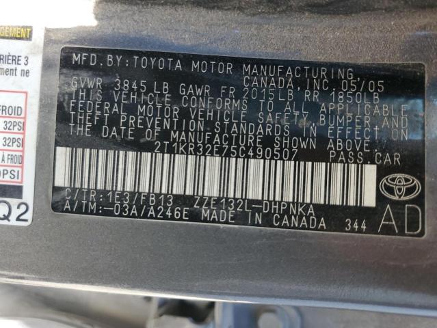 Photo 12 VIN: 2T1KR32E75C490507 - TOYOTA COROLLA MA 