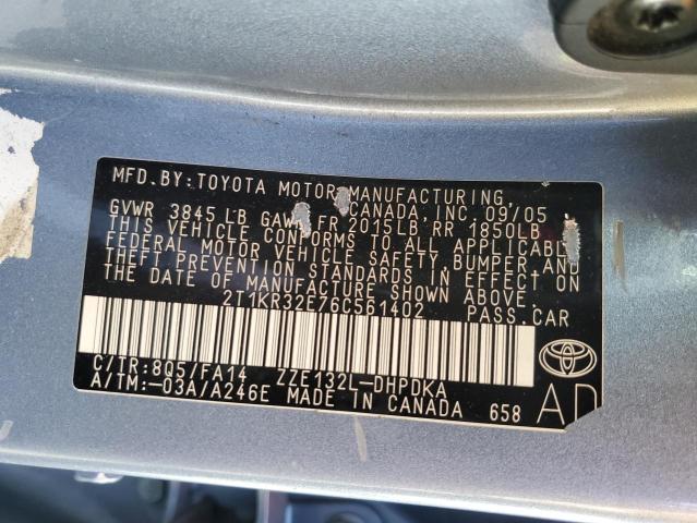 Photo 11 VIN: 2T1KR32E76C561402 - TOYOTA COROLLA MA 